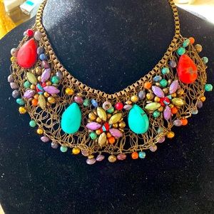 NWOT. Multi colored statement necklace.